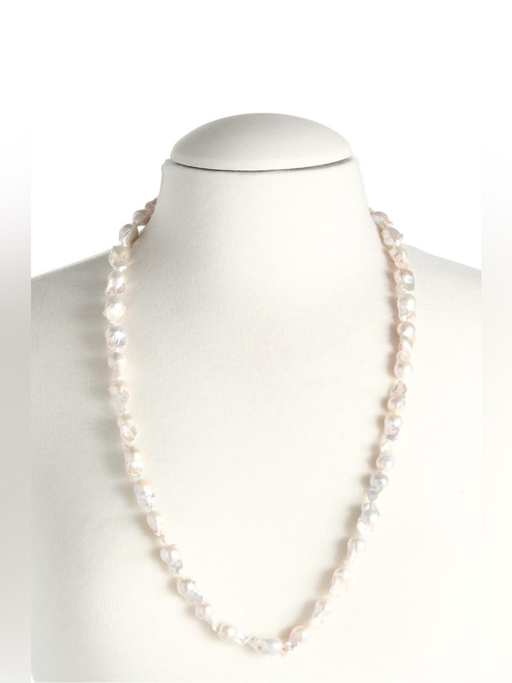 32” Long Baroque Freshwater Pearl Hand knotted Necklace